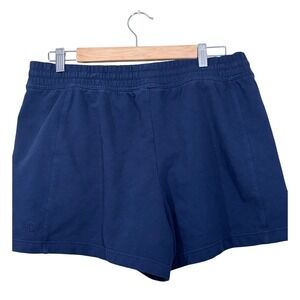 Athleta Navy Retroterry High Rise Shorts Size Large, sporty retro, coastal